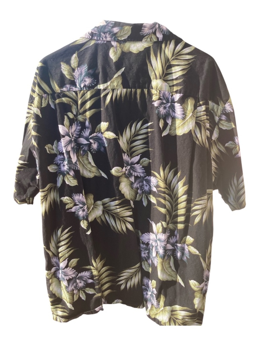 Aloha Republic Hawaiian Floral Shirt Black Green Cotton Size 2XL - Picture 5 of 7